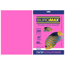 Папір кольоровий А4, 80г/м2, NEON, малиновий, 20л.