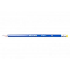 Олівець BM  з ластиком ПЛАСТИКОВИЙ синий