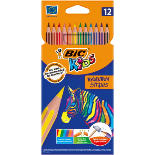 Олівці  12 кол  BIG Evolution Stripes пластикові