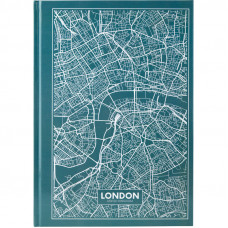 Книга обліку А4  96арк т/о # Axent Maps London бірюзовий