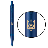 Ручка Паркер IM Professionals Ukraine Monochrome Blue кул. Тризуб