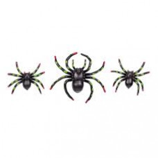 Набор пластиковых пауков для декора, 3 шт.