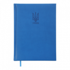 Датований щоденник А5 Buromax HERALDRY світло-синій, иск.кожа/поролон