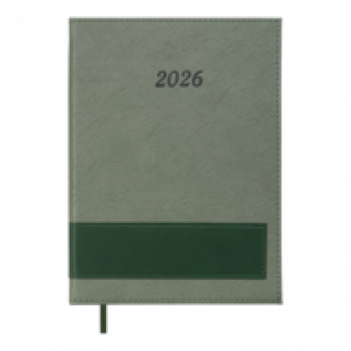 Датований щоденник А5 Buromax PRESTIGE, A5, зелений, штуч.шкіра