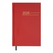 Щоденник датов. 2026 ZEST, A5, червоний, бумвініл