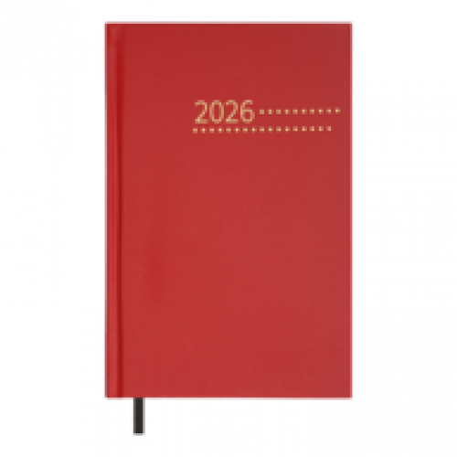 Щоденник датов. 2026 ZEST, A5, червоний, бумвініл