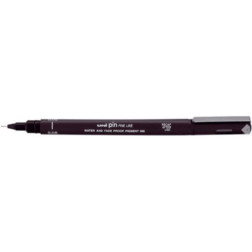 Лінер UNI Mitsubishi Pencil 0.05мм fine line, чорний (Япония)