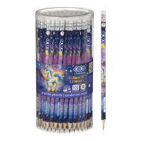 Олівець графітовий HB, UNICORN, з гумкою, туба - 100 шт