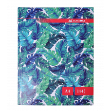 Книга обліку А4 144арк т/о "FLORISTICA"  бірюзовий ВUROМAX