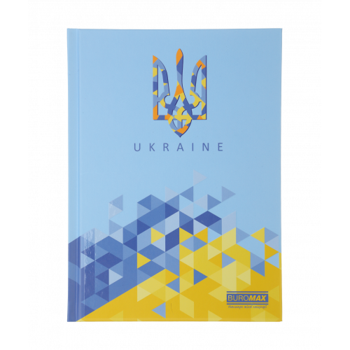 Блокнот А5 96арк. т/о ВМ UKRAINE кл., глян. лам., блакитний