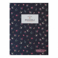 Блокнот А5 80л Buromax PICCOLI кл., інт. обкл., мат. лам.+лак, т.-синій