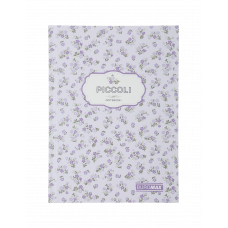 Записна книжка PICCOLI, А-5, 80 арк.,  кл., інт. обкл., мат. лам.+лак, лавандовий