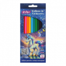 Олівці кольорові UNICORN, тригранний корпус, 12 кольорів, KIDS LINE