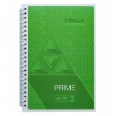 Блокнот А5  96арк. спіраль бічна PRIME клітинка, салатовий