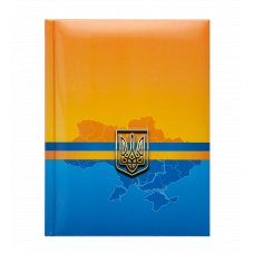 Блокнот А5 80арк т/о ВМ UKRAINE, глян. лам. с поролоном, синій