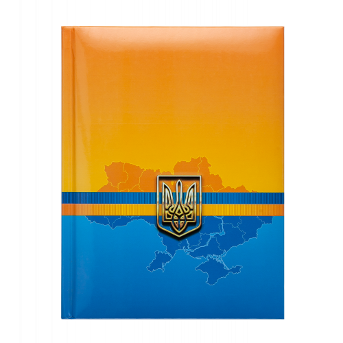Блокнот А5 80арк т/о ВМ UKRAINE, глян. лам. с поролоном, синій