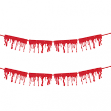 Гірлянда пап. фігурна Yes! Fun Хелловін "Краплі крові", 8 елементів, 3м, гліттер