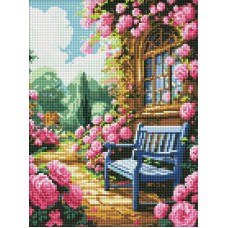Набір з алмазною мозаїкою "Квітковий сад" 30x40см