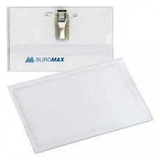Бедж з пришеп і булавкою гориз.90*55мм BUROMAX