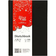 Блокнот A5 (14,8*21см), 100г/м, 96л., чорний, ROSA Studio