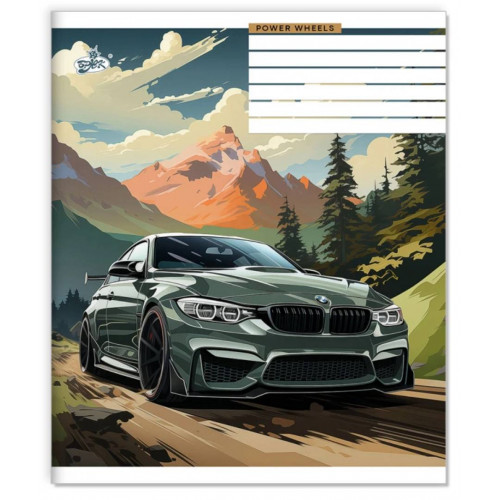 Зошит 36арк. клітинка Бриск ТВ-7 №2677 Потужнi авто