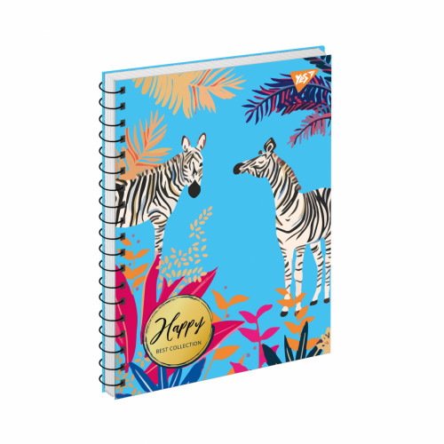 Зошит для записів YES А5/80 од.спіраль Happy