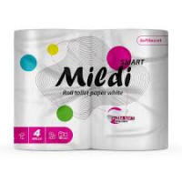 Папір туал. целюлоз. "Mildi Smart", по 4 рул., на гільзі, 2-х шар., білий КОХАВИНКА