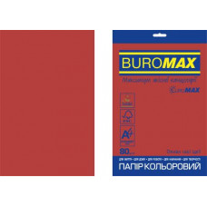 Папір кольоровий Euromax 80г/м2, INTENSIVE, червоний, 20арк.