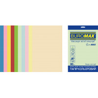 Набор цветной бумаги А4, 80г/м2, PASTEL+INTENSIV, 10кольорів 20арк Euromax