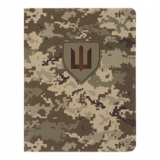 Книга записна MILITARY, А6, 64 аркуші, клітинка, кобкл. з синтетичного каменя, піксель