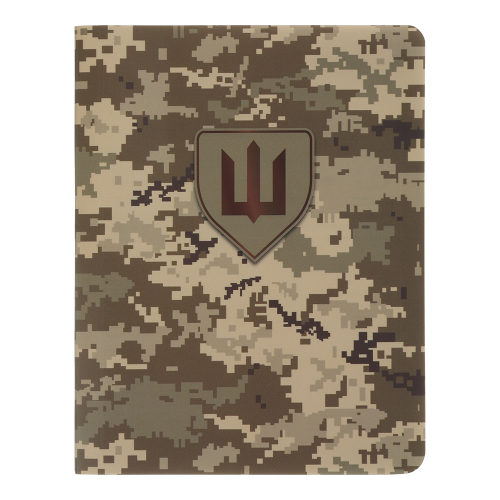 Книга записна MILITARY, А6, 64 аркуші, клітинка, кобкл. з синтетичного каменя, піксель