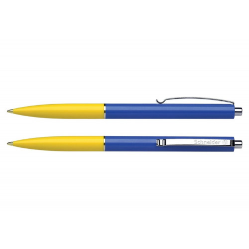 Ручка Schneider К-15 корпус жовто-синій, пише синім