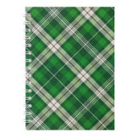 Блокнот А5 48арк спір/бічна шотландка зелений, клітинка