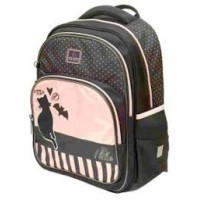 рюкзак SchoolPack 2 відділення, 38х28х17см, поліестер, "Black Cat", 2521C