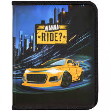 Папка на блискавці об'ємна, "Ride", 30*190*250 мм, 500мкн PP, 5628-24C , Class