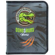 Папка на блискавці об'ємна, " Dino", 30*190*250 мм, 500мкн PP, 5627-24C , Class