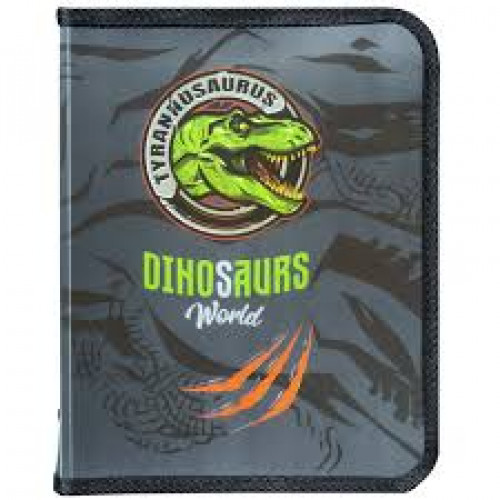 Папка на блискавці об'ємна, " Dino", 30*190*250 мм, 500мкн PP, 5627-24C , Class