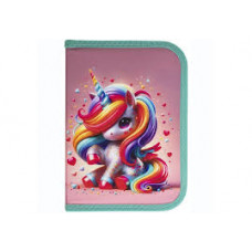 пенал 1-яр. пустий, поліестер, "Cute Unicorn", 25001C