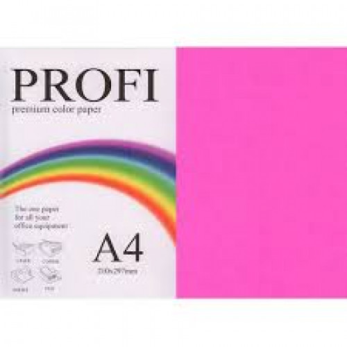PROFI color папір офіс  A4 80г/м 100арк неон рожев Cyber Pink