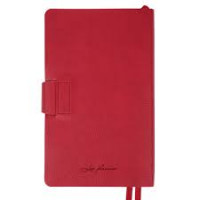 Щоденник-діловий записник 12х20 см Leo Planner датований 2026 "Alpha", м'який, бордовий, 352 сторінк