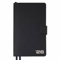 Щоденник-діловий записник 12х20 см Leo Planner датований 2026 "Alpha", м'який, темно-синій, 352 стор