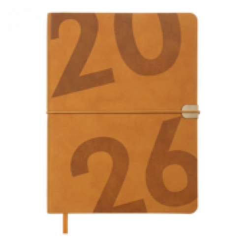 Датований щоденник А5 Buromax BEST бежевий, штуч.шкіра