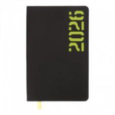 Датований щоденник А6 Buromax NEON жовтий, штуч.шкіра