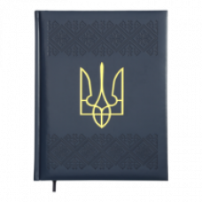 Датований щоденник А4 Buromax HERALDRY кобальтовий, штучна шкіра/поролон