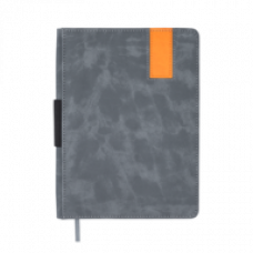 Щоденник НЕдатований А5 Buromax VERONA сірий, штуч. шкіра/поролон, 336 стор