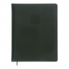 Датований щотижневик А4 Buromax  BRAVO зелений, штуч. шкіра/поролон