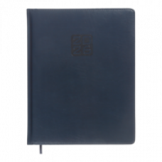 Датований щотижневик А4 Buromax  Buromax BRAVO синій, штуч. шкіра/поролон