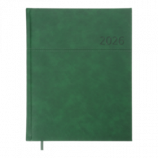 Датований щотижневик А4 Buromax  ORION зелений, штуч. шкіра/поролон