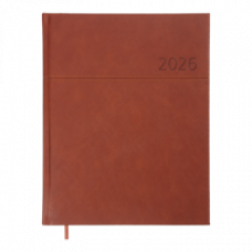 Датований щотижневик А4 Buromax ORION світло-коричневий, штуч. шкіра/поролон