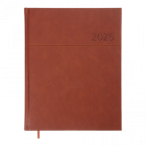 Датований щотижневик А4 Buromax ORION світло-коричневий, штуч. шкіра/поролон